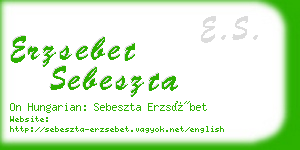 erzsebet sebeszta business card